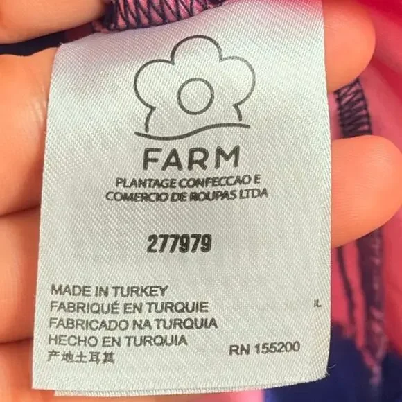 FARM Rio Tiered Colorblock Maxi Dress Paris Summer Rainbow Sundress Blogger Fav - Picture 9 of 11